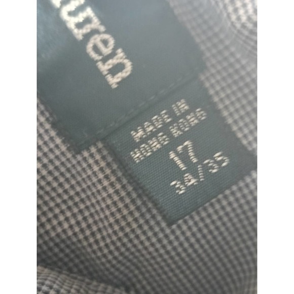 Ralph Lauren Blue Label Yarmouth Neck size 17 34/35 long sleeve button front - Picture 7 of 8